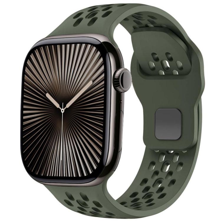 xDfind Mesh Reverse Buckle Silicone Watch Band, For Apple Watch 46mm / 49mm / 45mm / 44mm, For Apple Watch 42mm / 41mm / 40mm / 38mm