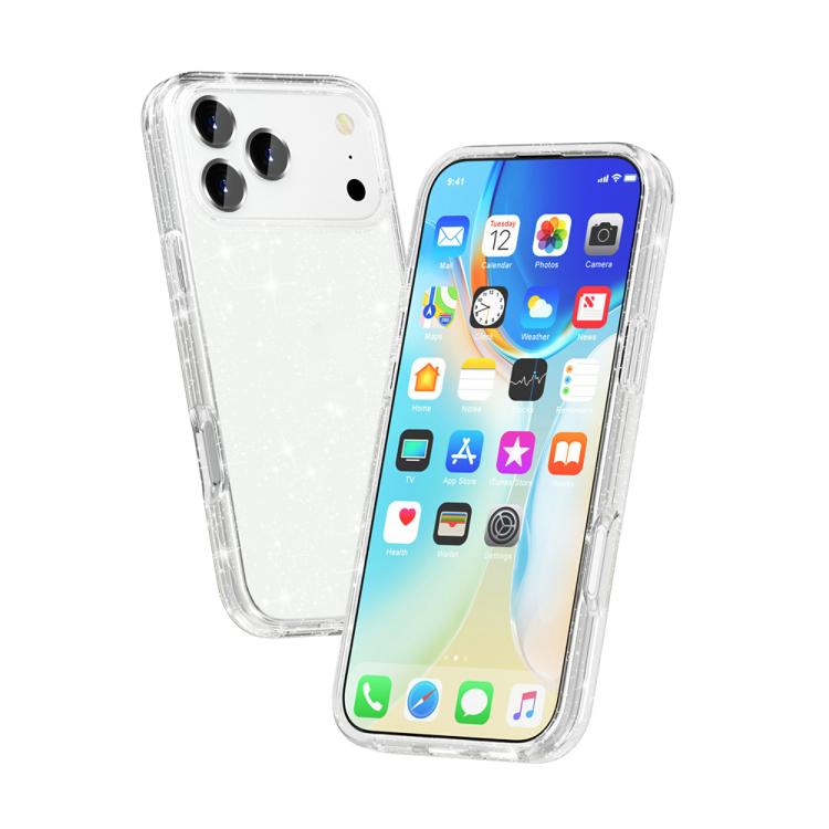 غطاء هاتف مقاوم للصدمات بنمط مسحوق لامع Terminator، لهواتف iPhone 17 Pro Max، iPhone 17 Pro، iPhone 17، iPhone Air