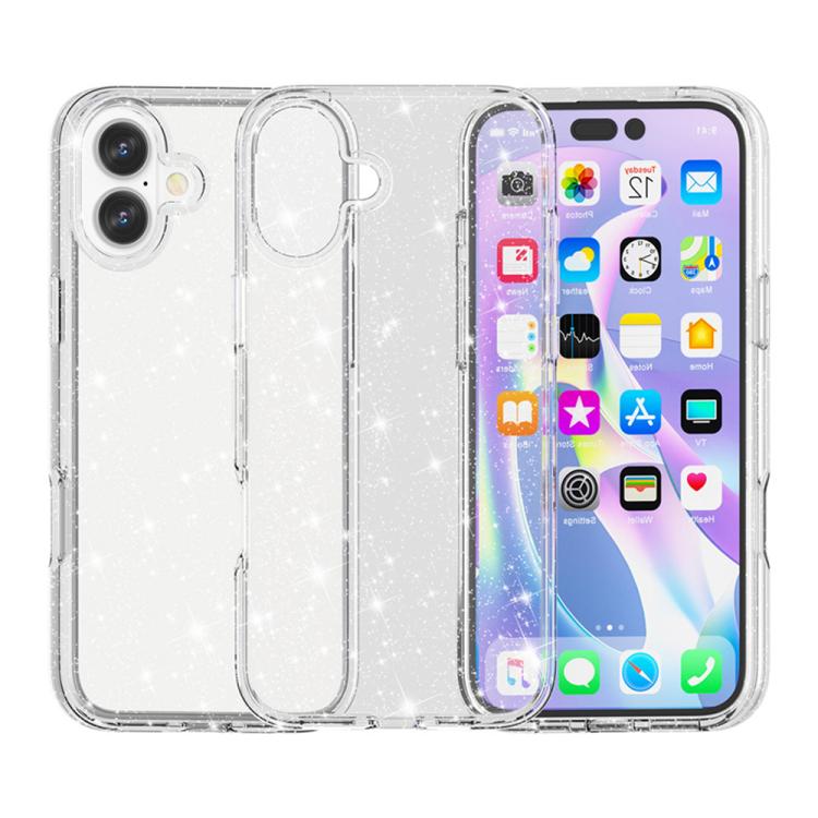 غطاء هاتف مقاوم للصدمات بنمط مسحوق لامع Terminator، لهواتف iPhone 17 Pro Max، iPhone 17 Pro، iPhone 17، iPhone Air