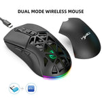 HXSJ T26 Dual Modes 2.4G BT5.1 Rechargeable Wireless Mouse, T26
