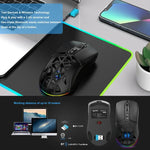 HXSJ T26 Dual Modes 2.4G BT5.1 Rechargeable Wireless Mouse, T26