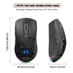 HXSJ T26 Dual Modes 2.4G BT5.1 Rechargeable Wireless Mouse, T26