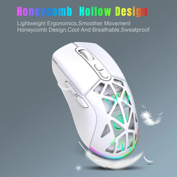 HXSJ T26 Dual Modes 2.4G BT5.1 Rechargeable Wireless Mouse, T26