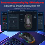 HXSJ T66 3 Modes Wired 2.4G BT5.3 Wireless RGB Rechargeable Mouse, T66