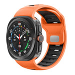 Striped Two Color Silicone Watch Band, For Samsung Galaxy Watch Ultra 47mm / Ultra 2025