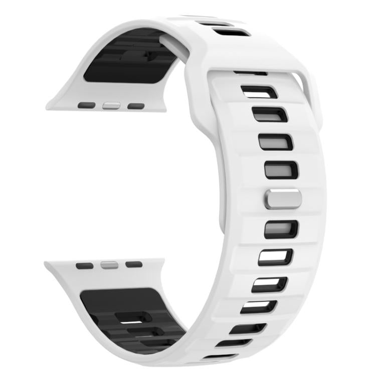 Checkered Reverse Buckle Silicone Watch Band, For Apple Watch 46mm / 49mm / 45mm / 44mm