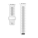 Checkered Reverse Buckle Silicone Watch Band, For Apple Watch 46mm / 49mm / 45mm / 44mm