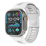 Checkered Reverse Buckle Silicone Watch Band, For Apple Watch 46mm / 49mm / 45mm / 44mm