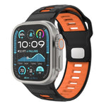 Checkered Reverse Buckle Silicone Watch Band, For Apple Watch 46mm / 49mm / 45mm / 44mm