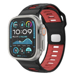 Checkered Reverse Buckle Silicone Watch Band, For Apple Watch 46mm / 49mm / 45mm / 44mm