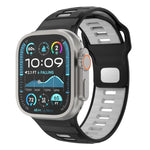 Checkered Reverse Buckle Silicone Watch Band, For Apple Watch 46mm / 49mm / 45mm / 44mm