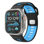 Checkered Reverse Buckle Silicone Watch Band, For Apple Watch 46mm / 49mm / 45mm / 44mm