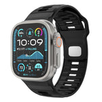 Checkered Reverse Buckle Silicone Watch Band, For Apple Watch 46mm / 49mm / 45mm / 44mm