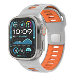 Checkered Reverse Buckle Silicone Watch Band, For Apple Watch 46mm / 49mm / 45mm / 44mm