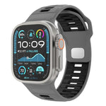 Checkered Reverse Buckle Silicone Watch Band, For Apple Watch 46mm / 49mm / 45mm / 44mm