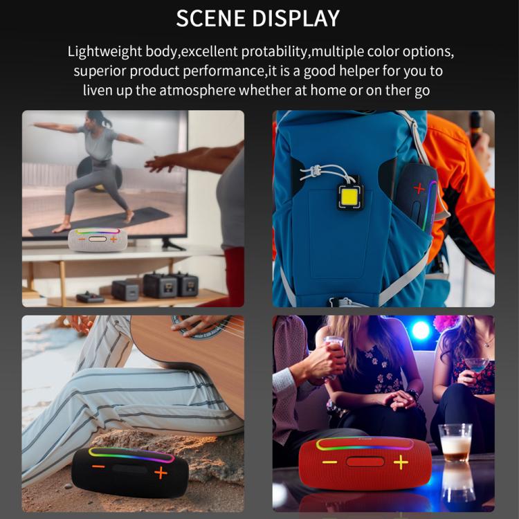 PRO9 20W Outdoor IPX6 Portable RGB Wireless Speakers Stereo Soundbar Subwoofer