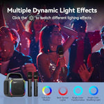 MS6K Portable RGB Dazzling Bluetooth Speaker Outdoor Karaoke Subwoofer, No Mic, Dual Mic
