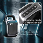 MS6K Portable RGB Dazzling Bluetooth Speaker Outdoor Karaoke Subwoofer, No Mic, Dual Mic