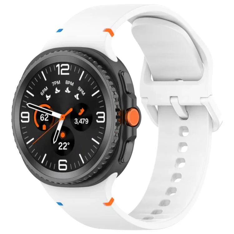For Samsung Galaxy Watch8 Classic 46mm / Watch8 44mm / 40mm xDfind Stitched Solid Color Silicone Watch Band, 20mm, 22mm