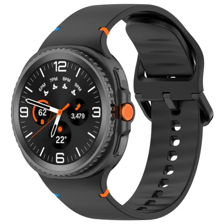 For Samsung Galaxy Watch8 Classic 46mm / Watch8 44mm / 40mm xDfind Stitched Solid Color Silicone Watch Band, 20mm, 22mm