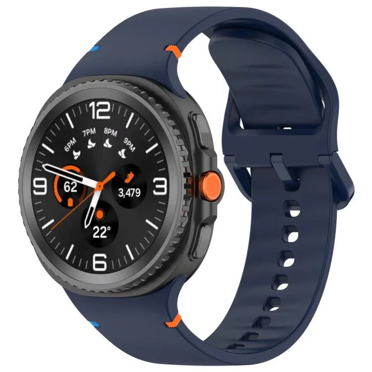 For Samsung Galaxy Watch8 Classic 46mm / Watch8 44mm / 40mm xDfind Stitched Solid Color Silicone Watch Band, 20mm, 22mm
