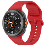 For Samsung Galaxy Watch8 Classic 46mm / Watch8 44mm / 40mm xDfind Stitched Solid Color Silicone Watch Band, 20mm, 22mm