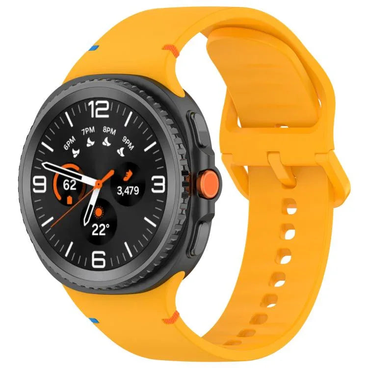 For Samsung Galaxy Watch8 Classic 46mm / Watch8 44mm / 40mm xDfind Stitched Solid Color Silicone Watch Band, 20mm, 22mm