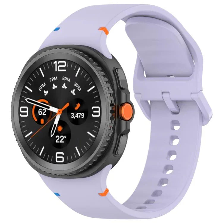 For Samsung Galaxy Watch8 Classic 46mm / Watch8 44mm / 40mm xDfind Stitched Solid Color Silicone Watch Band, 20mm, 22mm
