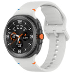 For Samsung Galaxy Watch8 Classic 46mm / Watch8 44mm / 40mm xDfind Stitched Solid Color Silicone Watch Band, 20mm, 22mm