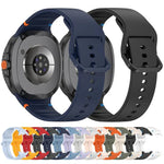 For Samsung Galaxy Watch8 Classic 46mm / Watch8 44mm / 40mm xDfind Stitched Solid Color Silicone Watch Band, 20mm, 22mm