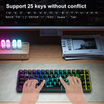 HXSJ V200 Russian Version Wired RGB Backlit Mechanical Keyboard 68 Key Caps, Cable Length: 1.7m, V200 Russian Version Black, V200 Russian Version White