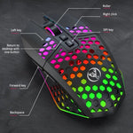 HXSJ T500 Hole Mouse 2.4G Backlight Rechargeable Wireless Mouse