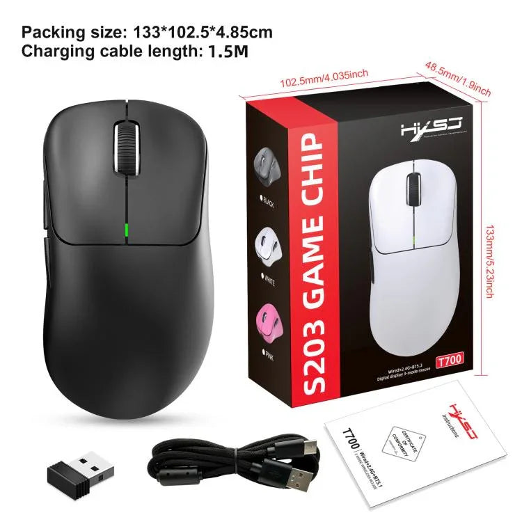 HXSJ T700 Tri-mode Lightweight Wireless Mouse