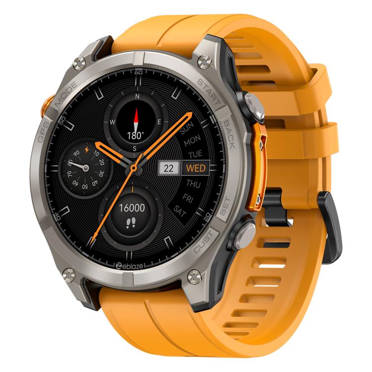 Zeblaze Stratos 4 Rugged Outdoor GPS Smart Watch 1.43 inch Screen 5 ATM & IP69K