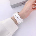 Buckle Concave Leopard Silicone Watch Band, For Apple Watch 46mm / 49mm / 45mm / 44mm, For Apple Watch 42mm / 41mm / 40mm / 38mm