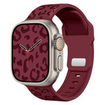 Buckle Concave Leopard Silicone Watch Band, For Apple Watch 46mm / 49mm / 45mm / 44mm, For Apple Watch 42mm / 41mm / 40mm / 38mm