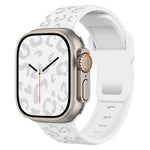 Buckle Concave Leopard Silicone Watch Band, For Apple Watch 46mm / 49mm / 45mm / 44mm, For Apple Watch 42mm / 41mm / 40mm / 38mm