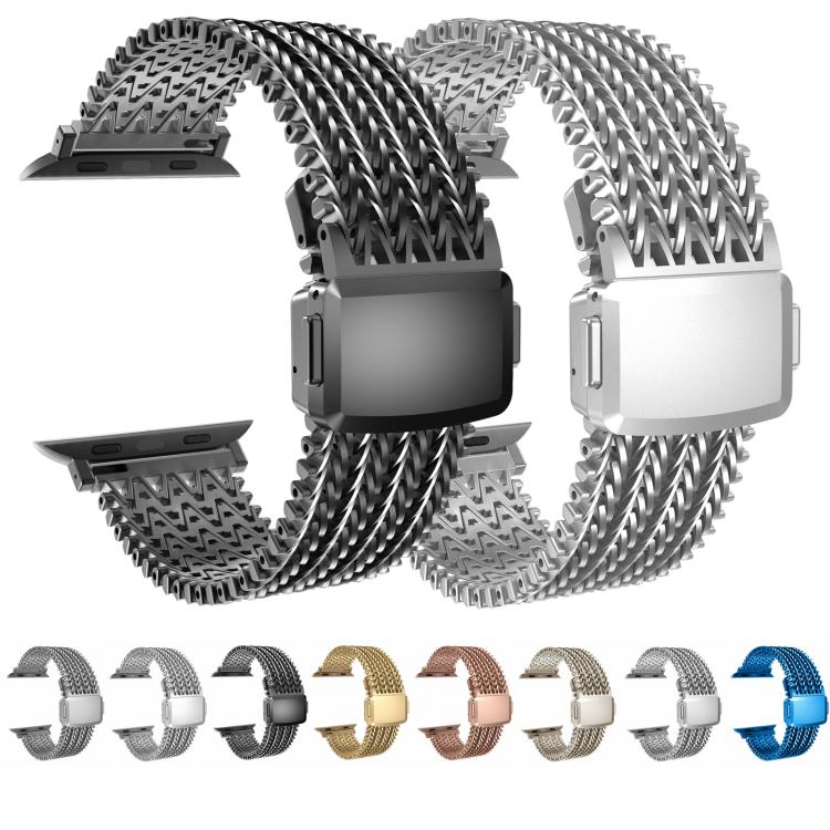 Mesh Magnetic Stainless Steel Watch Band, For Apple Watch 46mm / 49mm / 45mm / 44mm, For Apple Watch 42mm / 41mm / 40mm / 38mm