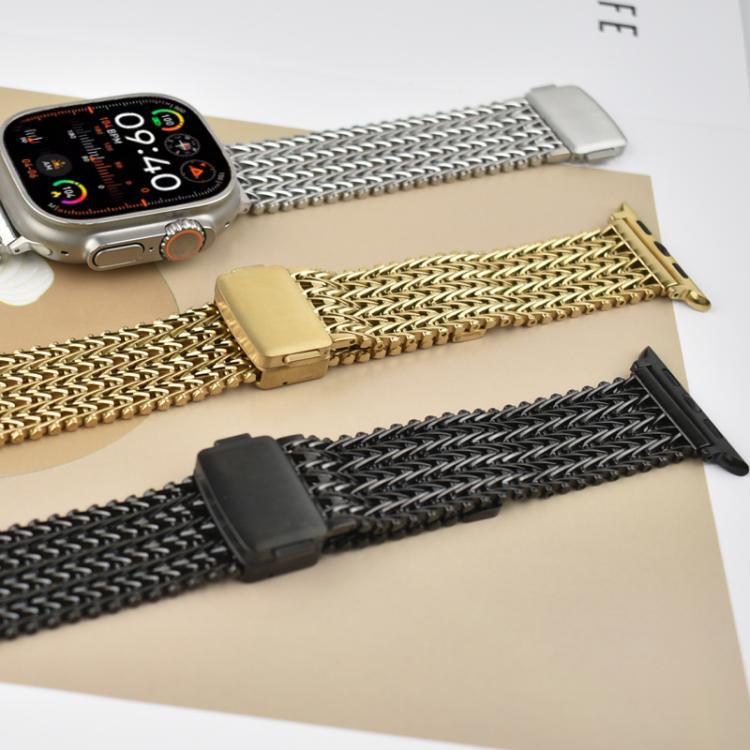 Mesh Magnetic Stainless Steel Watch Band, For Apple Watch 46mm / 49mm / 45mm / 44mm, For Apple Watch 42mm / 41mm / 40mm / 38mm