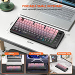 HXSJ L400 Three-mode Wireless RGB Light Thin Film 81 Keys Keyboard