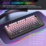 HXSJ L400 Three-mode Wireless RGB Light Thin Film 81 Keys Keyboard