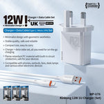 طقم شاحن WK WP-U76 Kinkong بقوة 12 واط USB، قابس المملكة المتحدة، قابس الولايات المتحدة، قابس الاتحاد الأوروبي