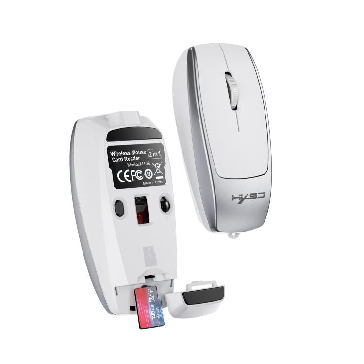 HXSJ M109 Mini Wireless Mouse, 3D Right, TF Card Reader, 4D Mute Buttons