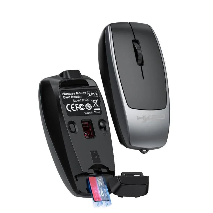 HXSJ M109 Mini Wireless Mouse, 3D Right, TF Card Reader, 4D Mute Buttons