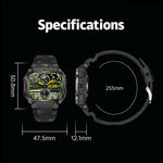 HT34 1.75 inch IPS Screen 3ATM Outdoor Sports BT Smart Watch