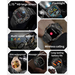 HT34 1.75 inch IPS Screen 3ATM Outdoor Sports BT Smart Watch