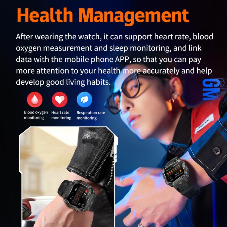 HT34 1.75 inch IPS Screen 3ATM Outdoor Sports BT Smart Watch