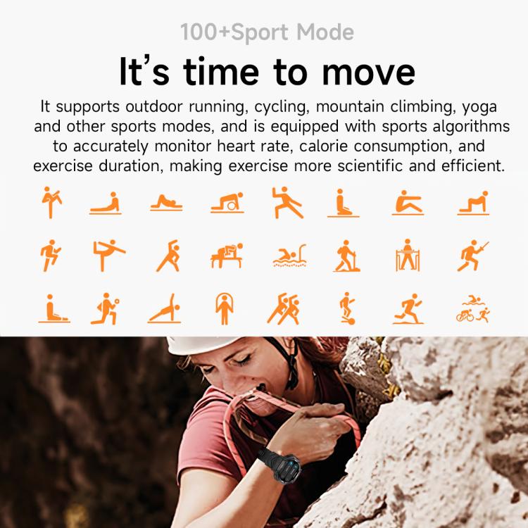 KC91 1.39 inch IPS Screen 3ATM Outdoor GPS Smart Watch with Flashlight