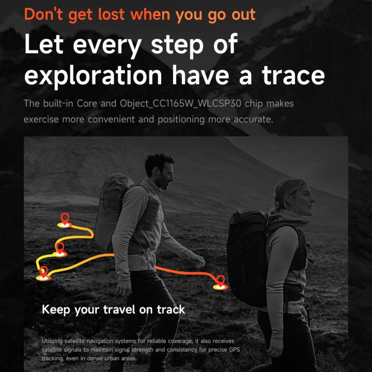 KC91 1.39 inch IPS Screen 3ATM Outdoor GPS Smart Watch with Flashlight