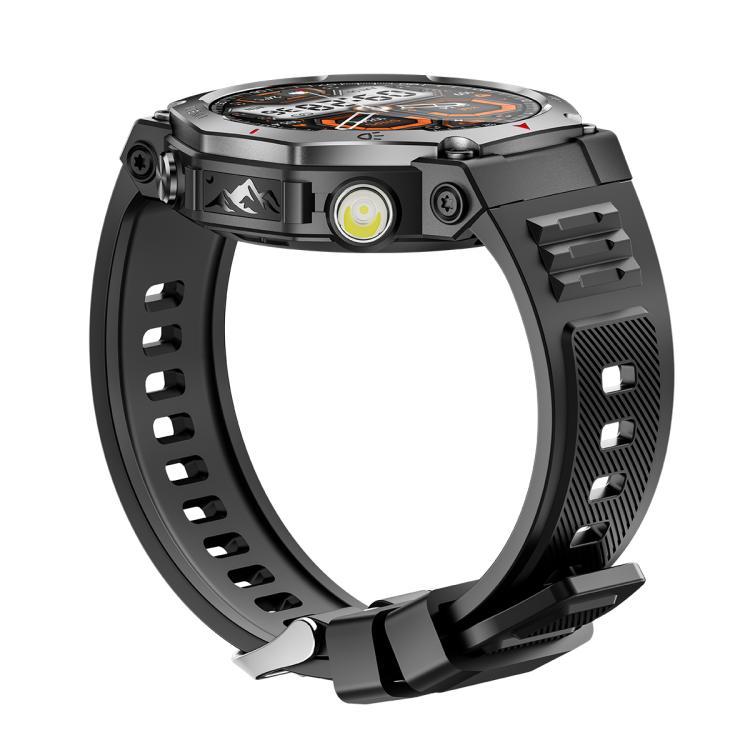 KT85 1.43 inch Screen 5ATM Outdoor Sports Smart Watch with Strong Flashlight